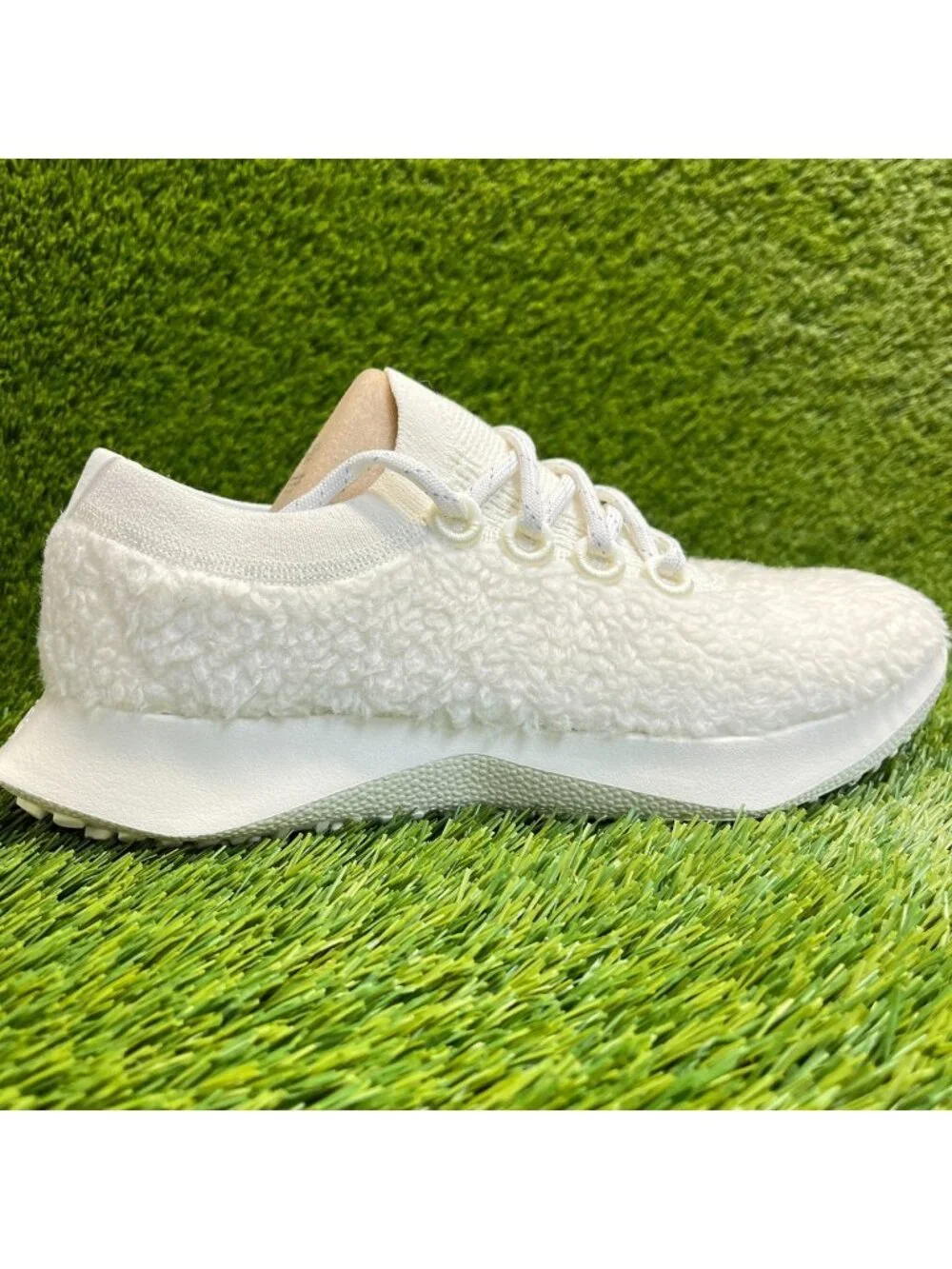 Allbirds Wool Dasher 2 Fluffs Mens Size 10 Natural White Running Shoes Sneakers